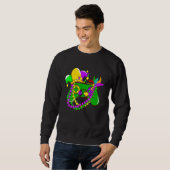 Sweatshirt Contrôleur de jeu vidéo Mardi Gras Jester Casquett (Devant entier)