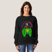 Sweatshirt Contrôleur Jester Mardi Gras Gamin (Devant entier)