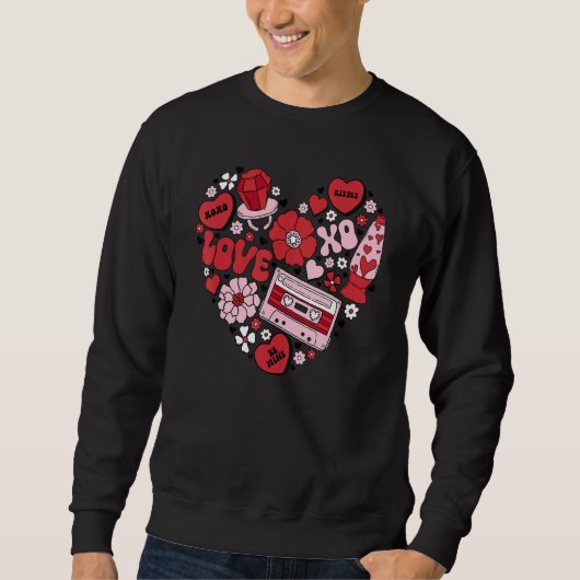 Sweatshirt Conversation Hearts Love Valentine's Day Funny Cou (Devant)