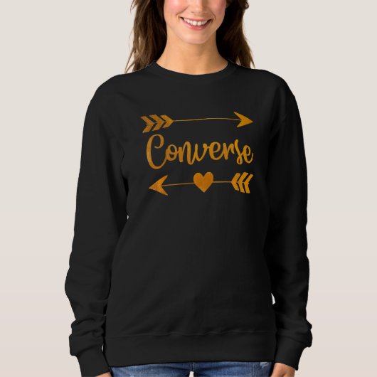 Sweatshirt Converse Tx Texas City Accueil Racines Usa Femmes (Devant)
