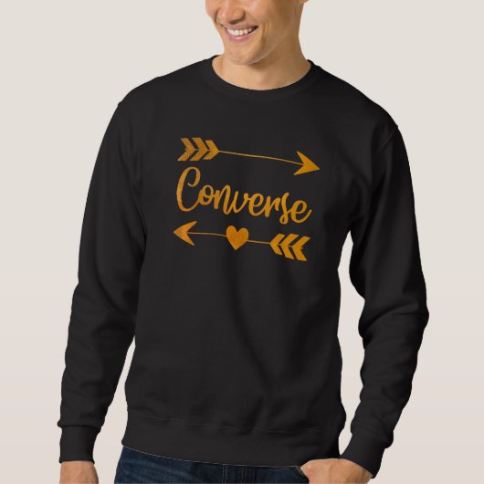 Sweatshirt Converse Tx Texas City Accueil Racines Usa Femmes (Devant)