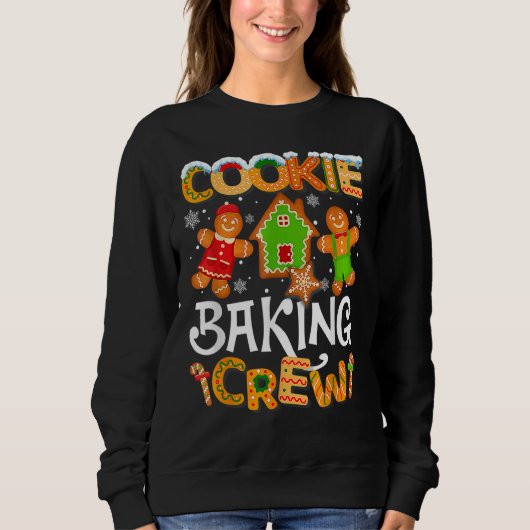 Sweatshirt Cookie Baking Crew Family Christmas Gingerbread Te (Devant)