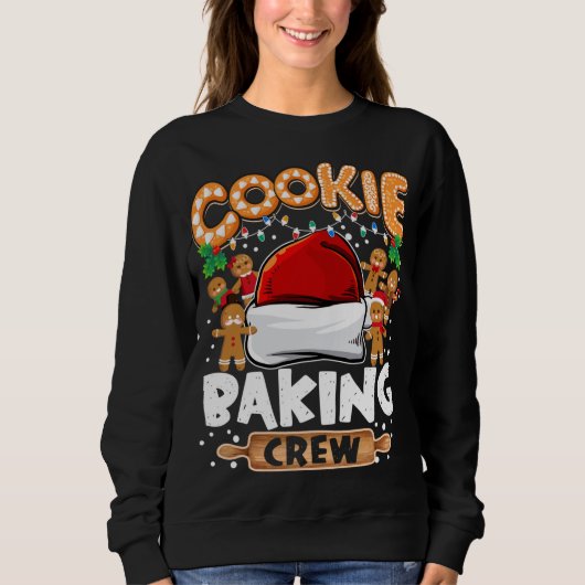 Sweatshirt Cookie Baking Crew Funny Christmas Lights Gingerbr (Devant)