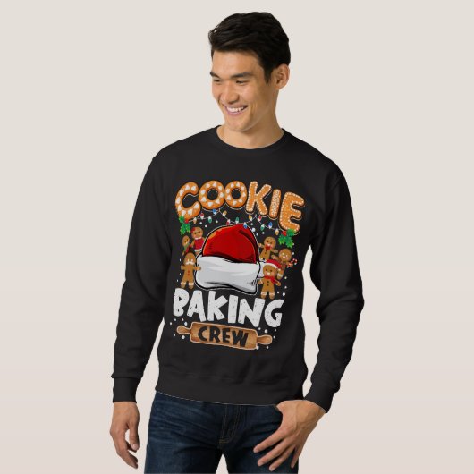 Sweatshirt Cookie Baking Crew Funny Christmas Lights Gingerbr (Devant entier)