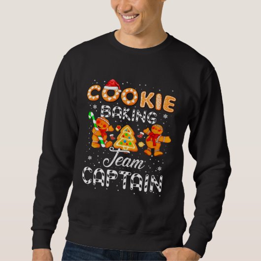 Sweatshirt Cookie Baking Team Captain Gingerbread Christmas (Devant)
