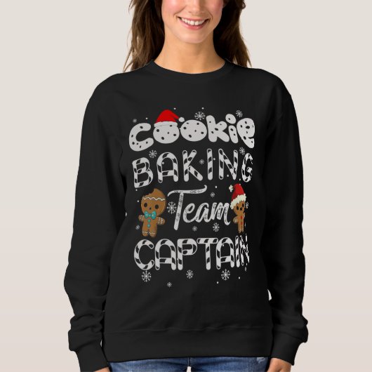 Sweatshirt Cookie Baking Team Captain Gingerbread  Christmas (Devant)