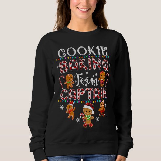 Sweatshirt Cookie Baking Team Captain Gingerbread Red Plaid C (Devant)