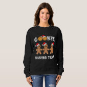 Sweatshirt Cookie Baking Team Gingerbread Men With Xmas Hats (Devant entier)