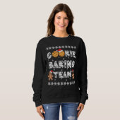 Sweatshirt Cookie Baking Team Gingerbread Men with Xmas Hats  (Devant entier)