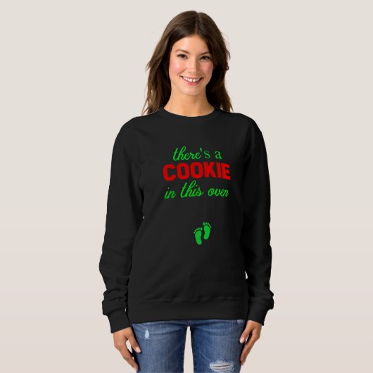 Sweatshirt Cookie Dans Ce Four Noël Grossesse Annonce (Devant entier)