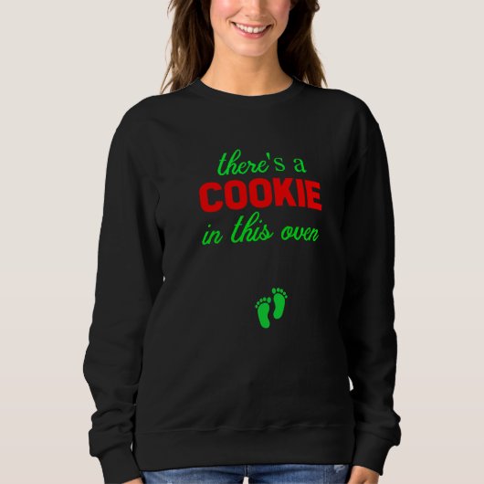 Sweatshirt Cookie Dans Ce Four Noël Grossesse Annonce (Devant)