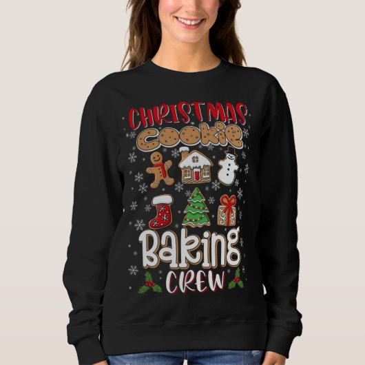 Sweatshirt Cookie de Noël Cuisine de cuisson Crew Noël Cookie (Devant)