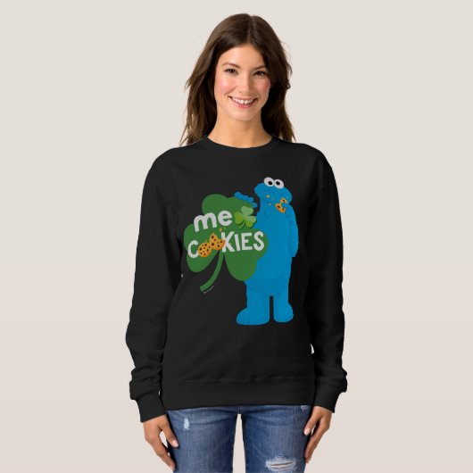 Sweatshirt Cookie Monster | Amour shamrock (Devant entier)