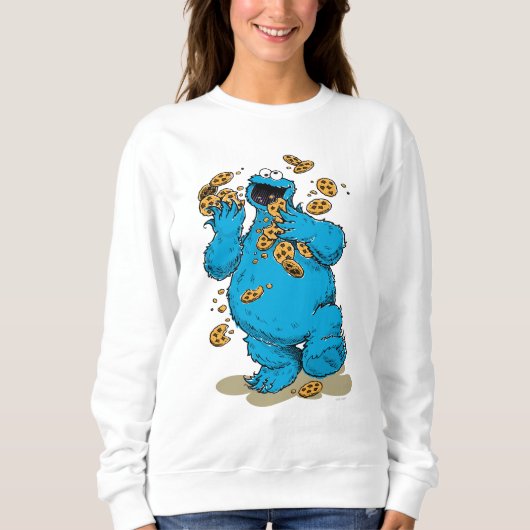 Sweatshirt Cookie Monster Crazy Cookies (Devant)