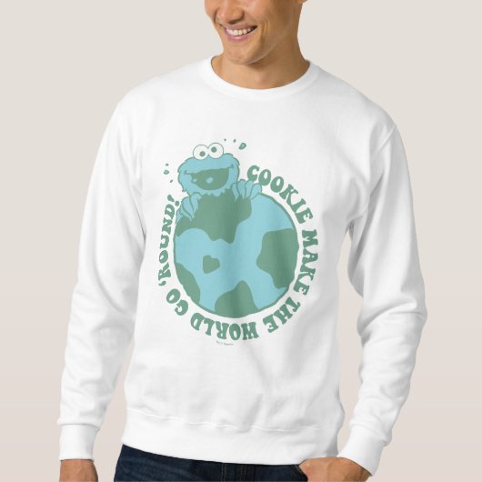 Sweatshirt Cookie Monster | Les cookies font tourner le monde (Devant)