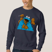 Sweatshirt Cookie Monster mangeant tous les cookies (Devant)