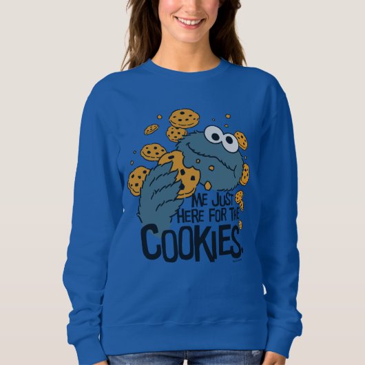 Sweatshirt Cookie Monster | Me Just Here pour les cookies (Devant)
