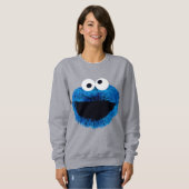 Sweatshirt Cookie Monster | Tendance de l'aquarelle (Devant entier)