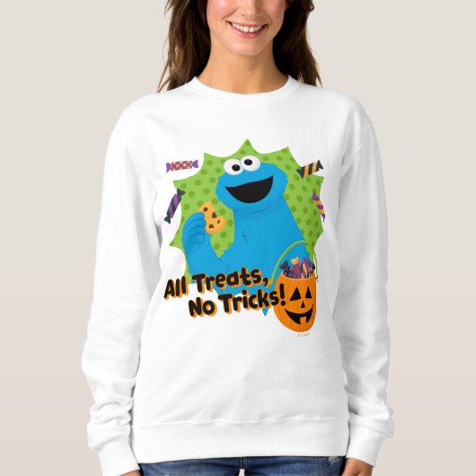 Sweatshirt Cookie Monster | Tous Les Traitements, Pas De Truc (Devant)