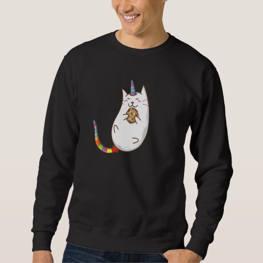 Sweatshirt Cookie Unicorn Chat (Devant)
