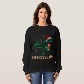 Sweatshirt Cookiesaurus Christmas Dinosaur Rex Sucre Cookie (Devant entier)
