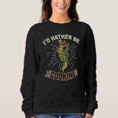 Sweatshirt Cooking chefs hat lizard reptile kitchen restauran (Devant)
