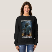 Sweatshirt Cool Alpha Sloth Cringey Funny Cringe Alpha Animal (Devant entier)