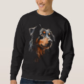 Sweatshirt Cool Australian Shepherd Face Awesome (Devant)