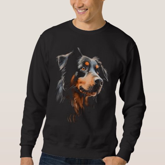 Sweatshirt Cool Australian Shepherd Face Awesome (Devant)
