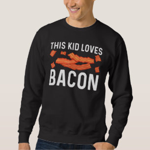Sweatshirt Cool Bacon Art Pour Enfants Garçons Porc Bande de