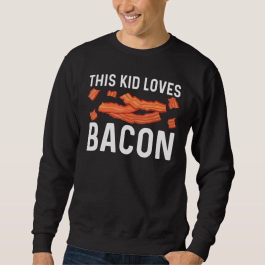 Sweatshirt Cool Bacon Art Pour Enfants Garçons Porc Bande de  (Devant)