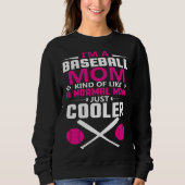 Sweatshirt Cool baseball mum everyday text simple retro (Devant)