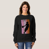Sweatshirt Cool Basketball Croire Retro Anniversaire Fille Fi (Devant entier)