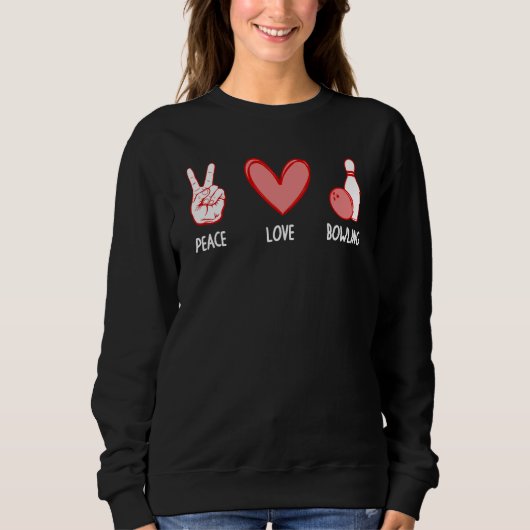 Sweatshirt Cool Bowling Pour Hommes Femmes Bowler Cible Sport (Devant)