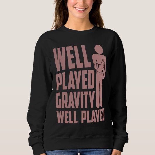 Sweatshirt Cool Broken Arm For Kids Gravity Gag Broke Bone (Devant)