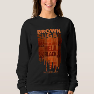 Sweatshirt Cool Brown Sucre bébé Noir Africain Histo