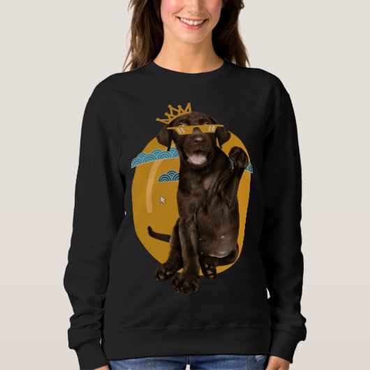 Sweatshirt Cool Browne Labrador Retriever (Devant)