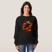 Sweatshirt Cool burning Helicopter with Flames & Fire for Pil (Devant entier)