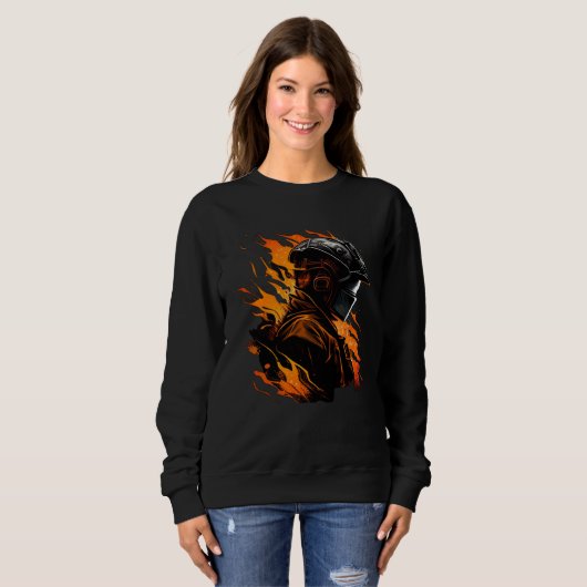 Sweatshirt Cool burning Welder with Mask (Devant entier)