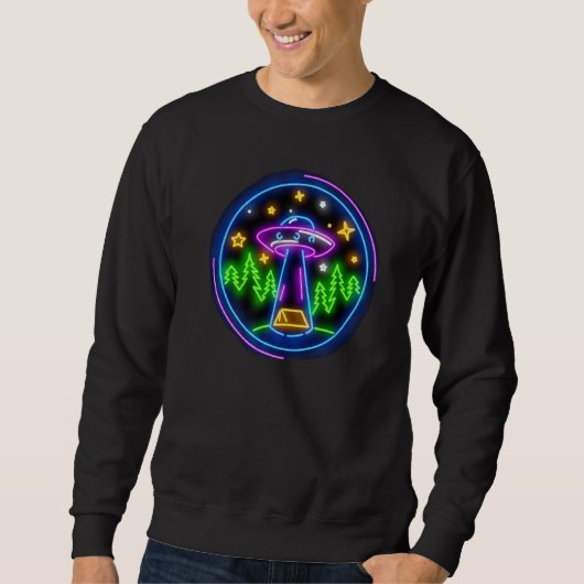 Sweatshirt Cool Camping Stuff & Enlèvement d'Alien Pour Ufo (Devant)