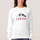 Sweatshirt Cool Canada Montagnes Feuille d'érable canadienne (Devant)
