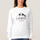 Sweatshirt Cool Canmore Canada Montagnes Feuille d'érable (Devant)