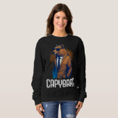 Sweatshirt Cool Capybara Sunglasses Water Pig South America C (Devant entier)