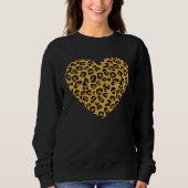 Sweatshirt Cool Cheetah Leopard Print Heart (Devant)