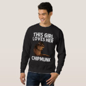Sweatshirt Cool Chipmunk Pour Filles Écureuil D'Écureuil D'En (Devant entier)