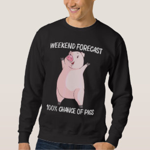 Sweatshirt Cool Cochon Pour Hommes Femme Porc À Vin Piggy Far