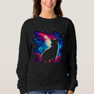 Sweatshirt Cool Cosmic Hyena Galaxy Graphic Space Art