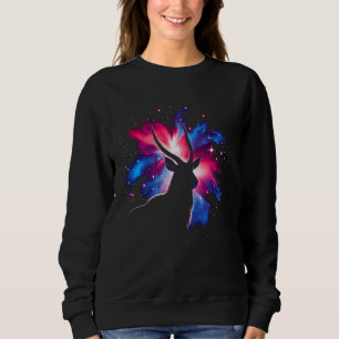 Sweatshirt Cool Cosmic Waterbuck Galaxy Graphic Space Art