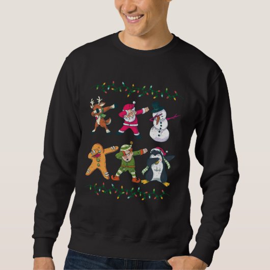 Sweatshirt Cool Dabbing Festive Designs X Mas (Devant)