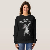 Sweatshirt Cool Dalmatian For Men Dad Dalmatians Hip Hop Dabb (Devant entier)